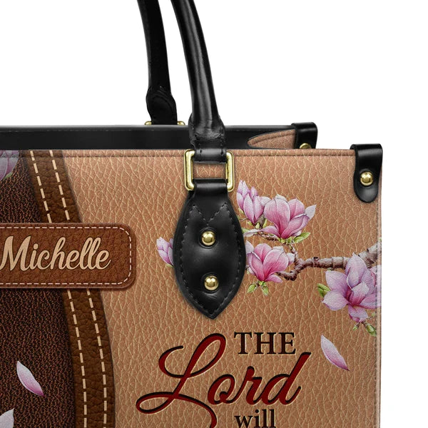 Exodus 14:14 Cardinal Christian Leather Handbag