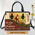 Psalm 23:1 Personalized Leather Tote Bag