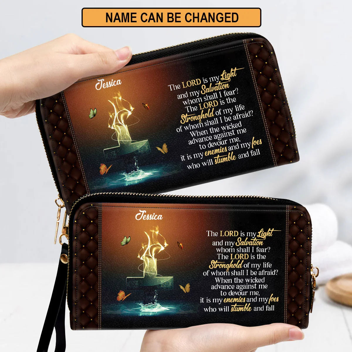 Personalized Lord Is My Stronghold Clutch Purse