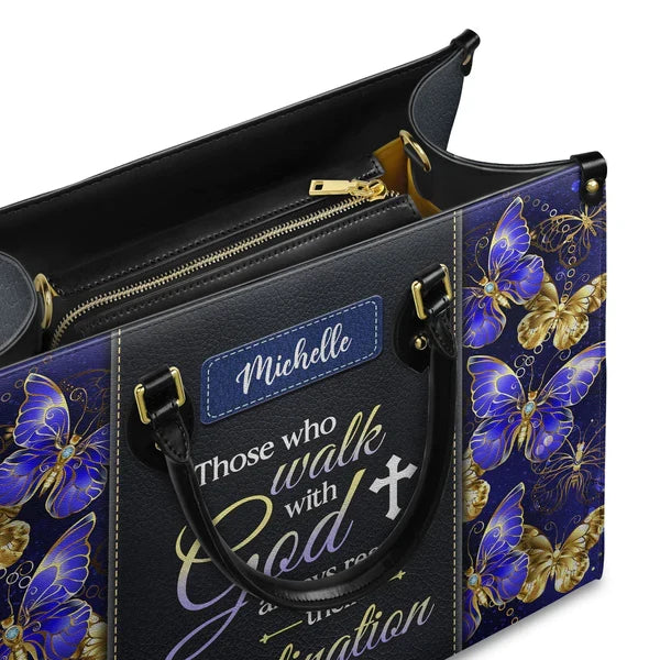 Walk With God Butterfly Personalized Tote Bag