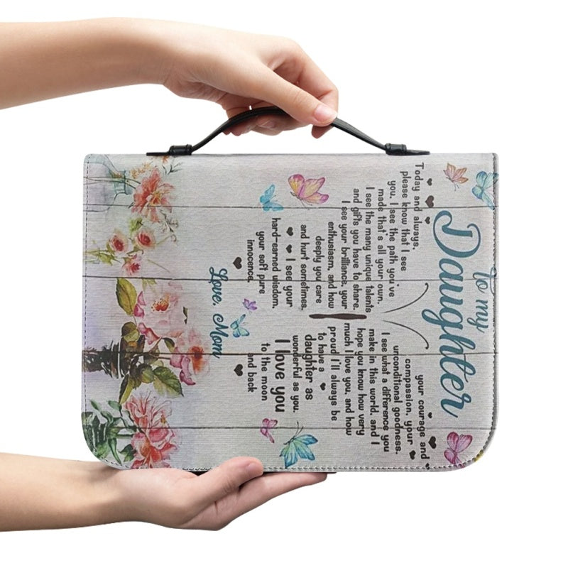 To My Daughter From Mom Personalized Bible Cover