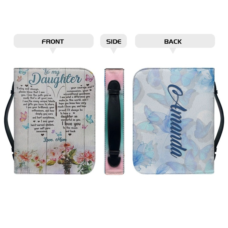 To My Daughter From Mom Personalized Bible Cover