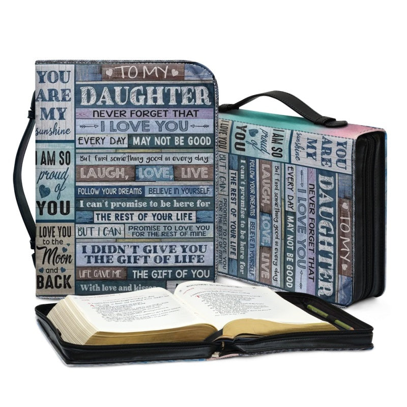 To My Daughter from Mom Personalized Bible Cover