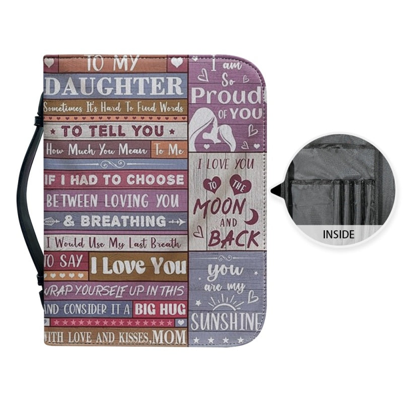 To My Daughter From Mom Personalized Bible Cover