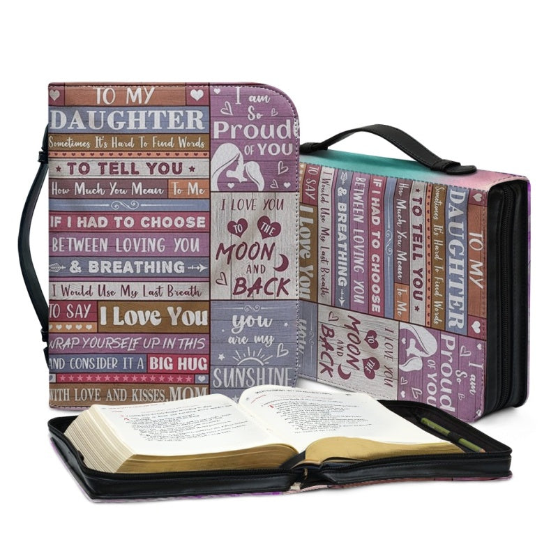 To My Daughter From Mom Personalized Bible Cover