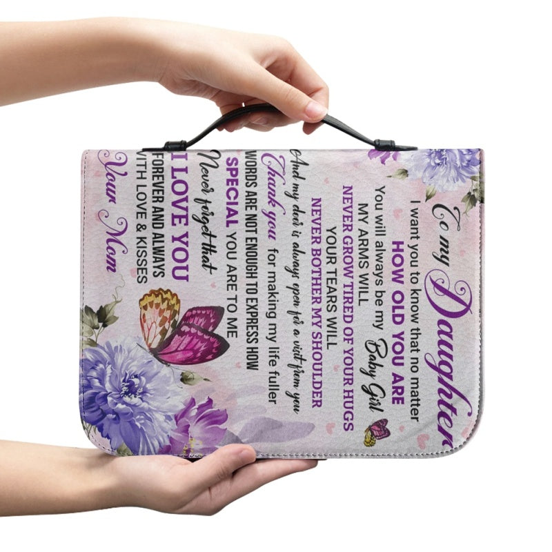 To My Daughter From Mom Custom Bible Cover