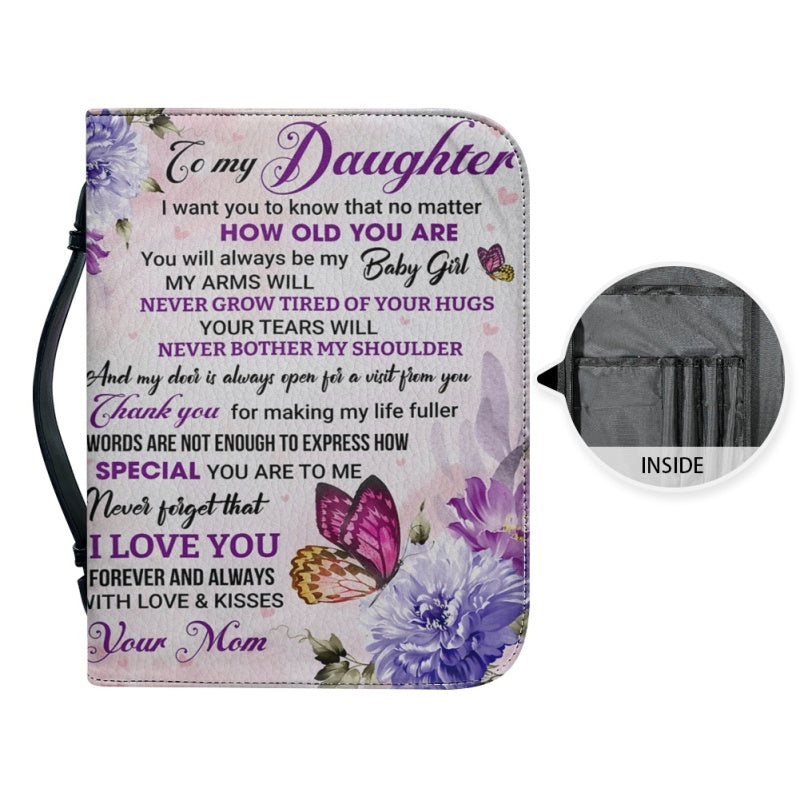 To My Daughter From Mom Custom Bible Cover