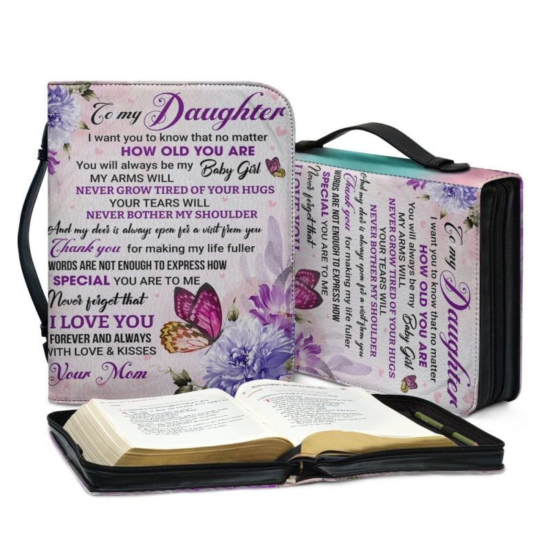 To My Daughter From Mom Custom Bible Cover