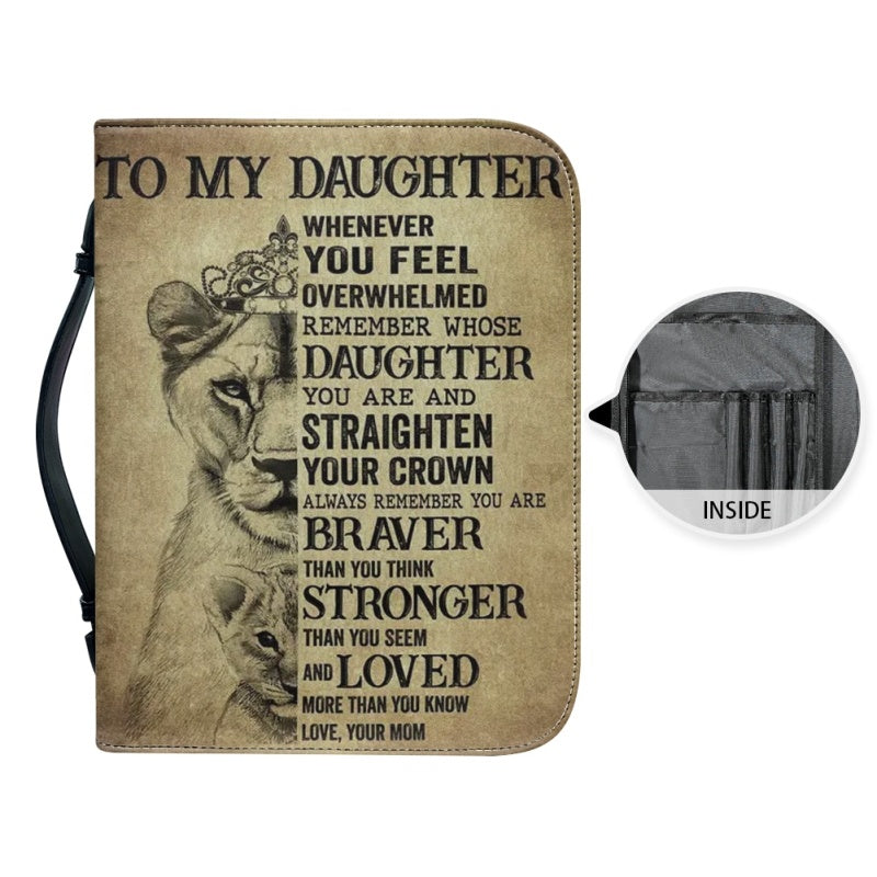 To My Daughter From Mom Custom Bible Cover
