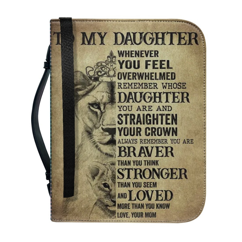 To My Daughter From Mom Custom Bible Cover