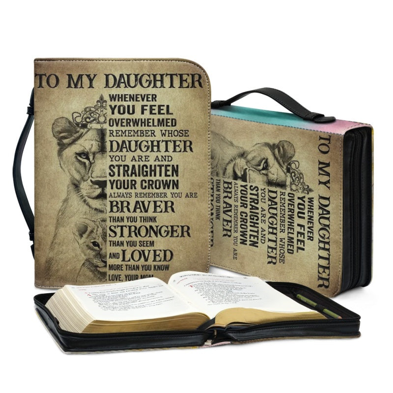 To My Daughter From Mom Custom Bible Cover