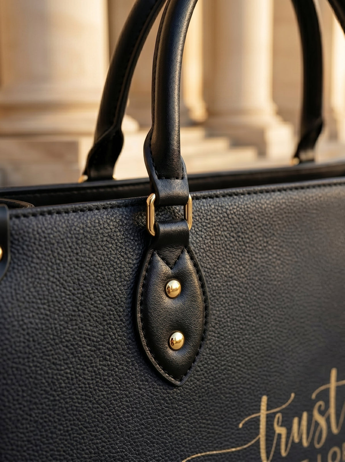 Trust Proverbs 3:5 Leather Handbag