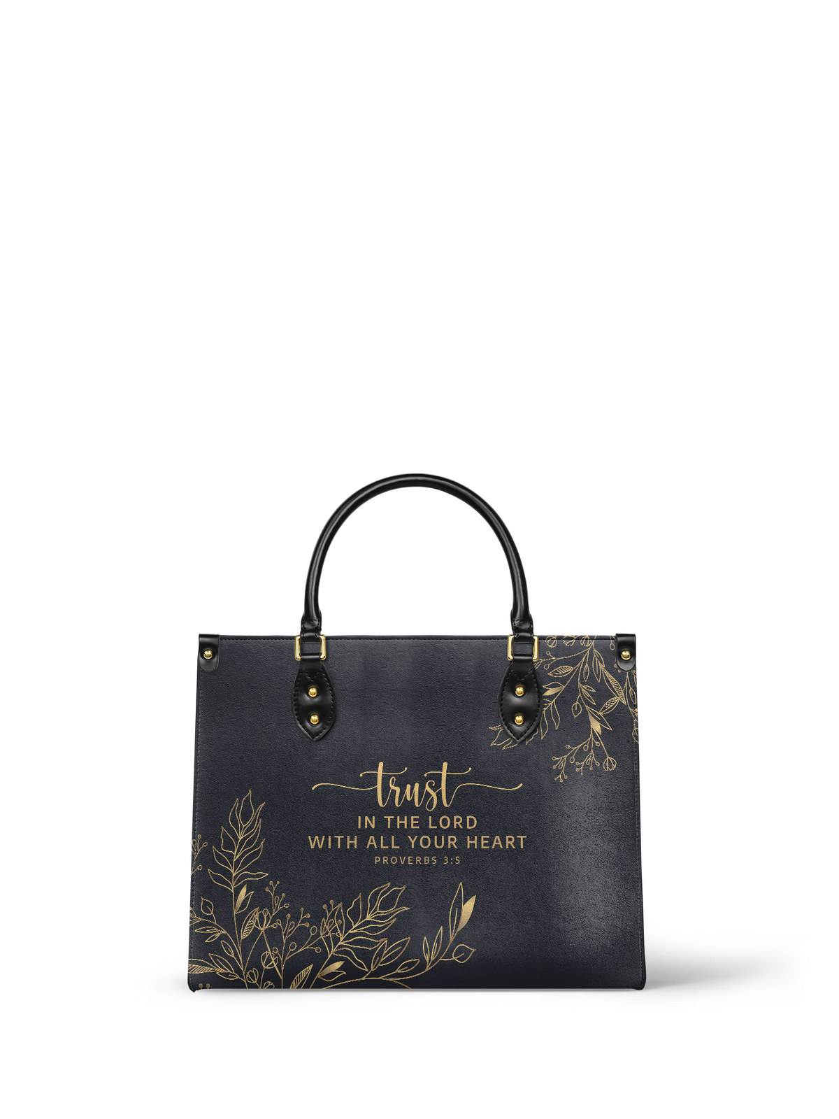 Trust Proverbs 3:5 Leather Handbag