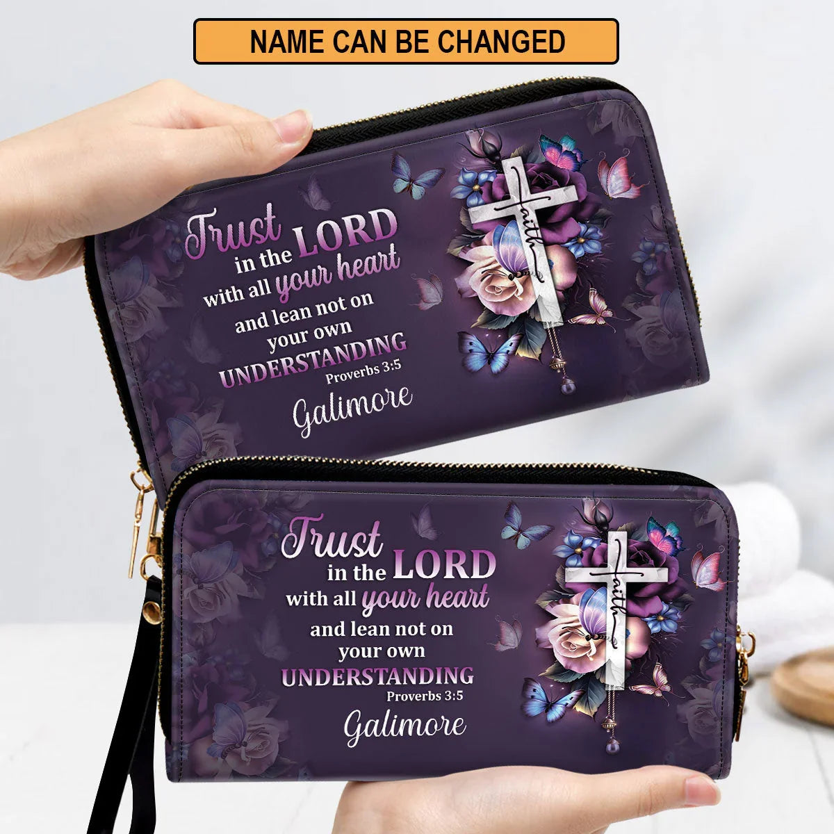 Trust In The Lord Personalized Clutch Purse