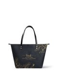 Trust Proverbs 3:5 Christian Leather Tote Bag