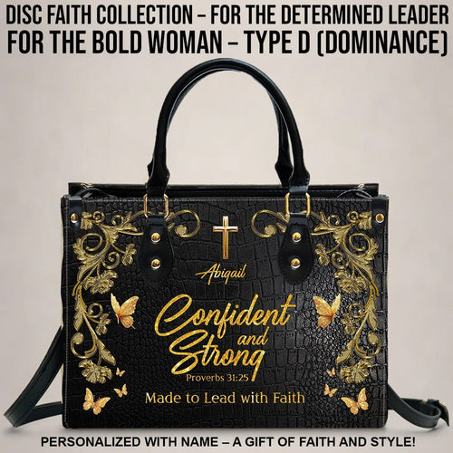 Bold Christian Leather Tote Bag - Type D