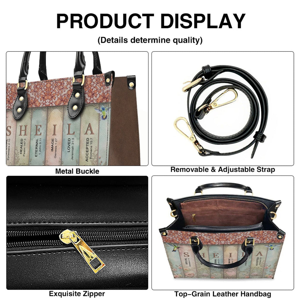 Custom Name Meaning Christian Leather Tote Bag