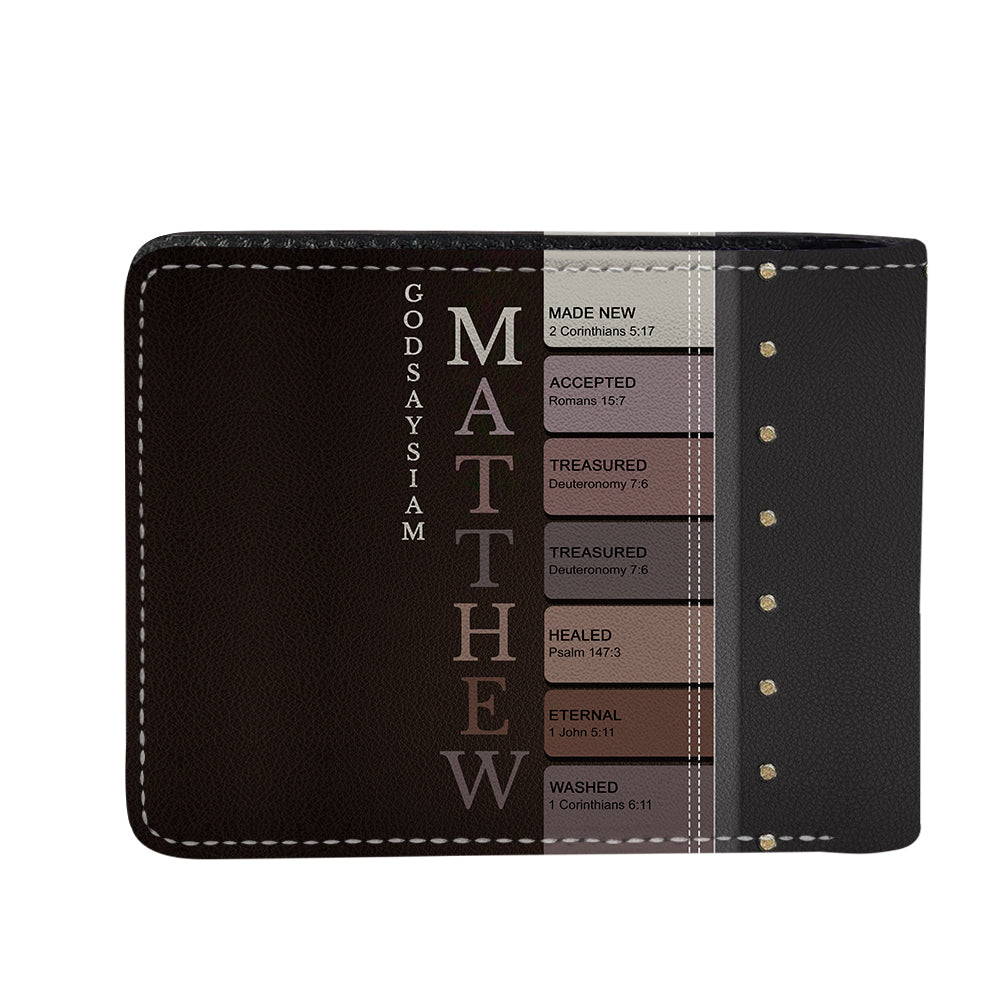 Personalized Son of the King Men's Leather Wallet