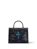 Unshaken Psalm 46:5 Leather Handbag