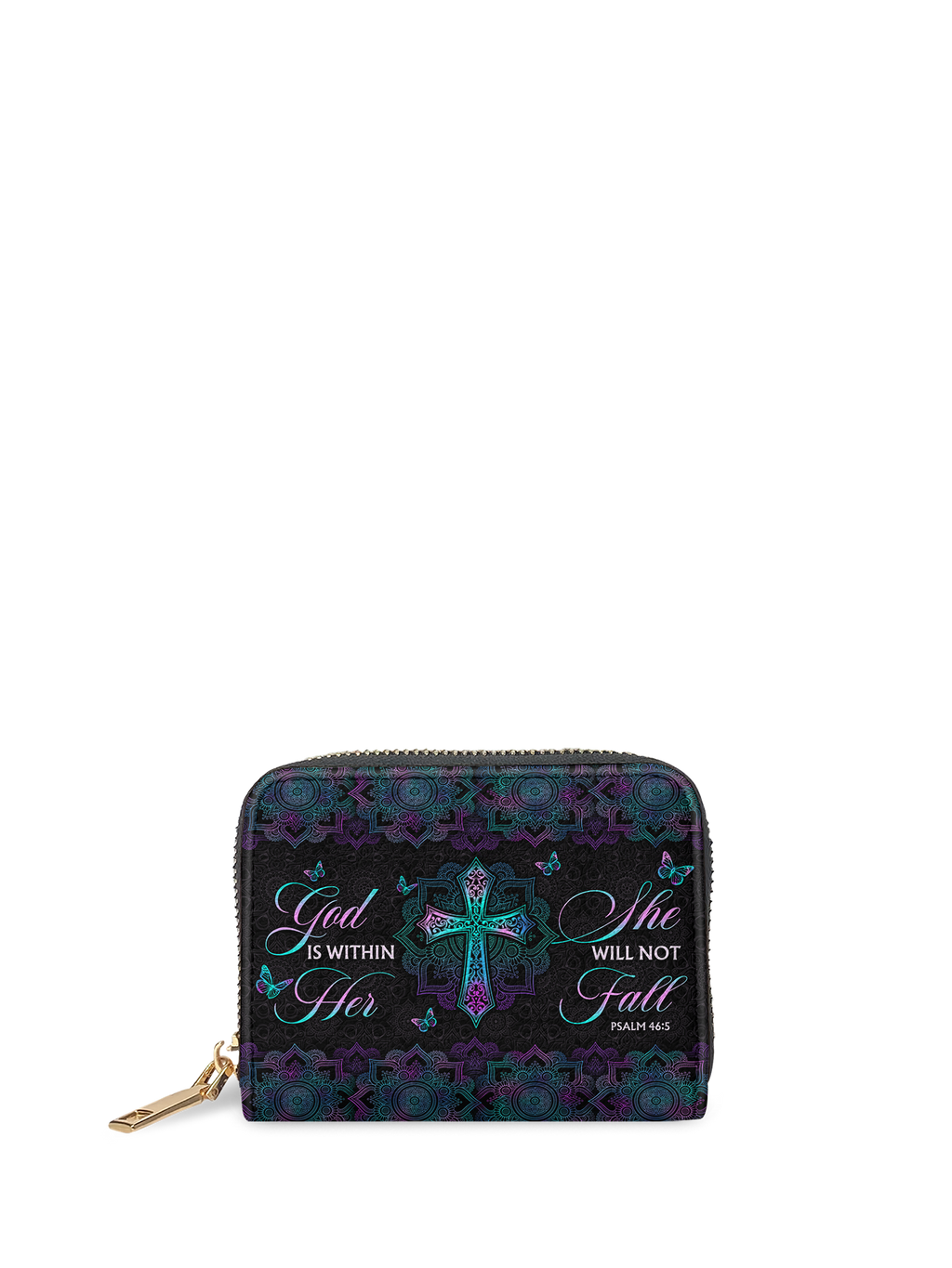 Unshaken Psalm 46:5 Christian Mini Wallet