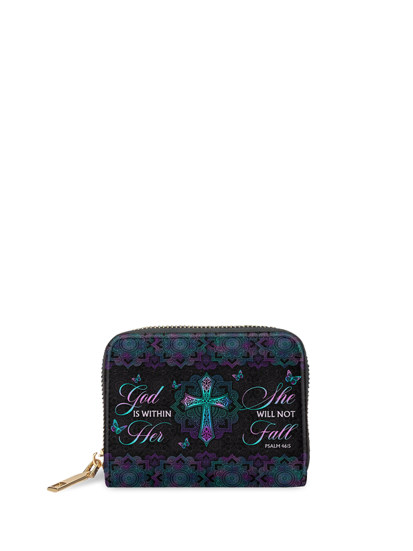 Unshaken Psalm 46:5 Christian Mini Wallet