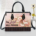 The Lord Will Provide Personalized Leather Tote Bag