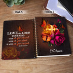 Personalized "Love The Lord" Matthew 22:37 Spiral Journal