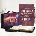 Personalized Psalm 130:5 Lion Bible Cover