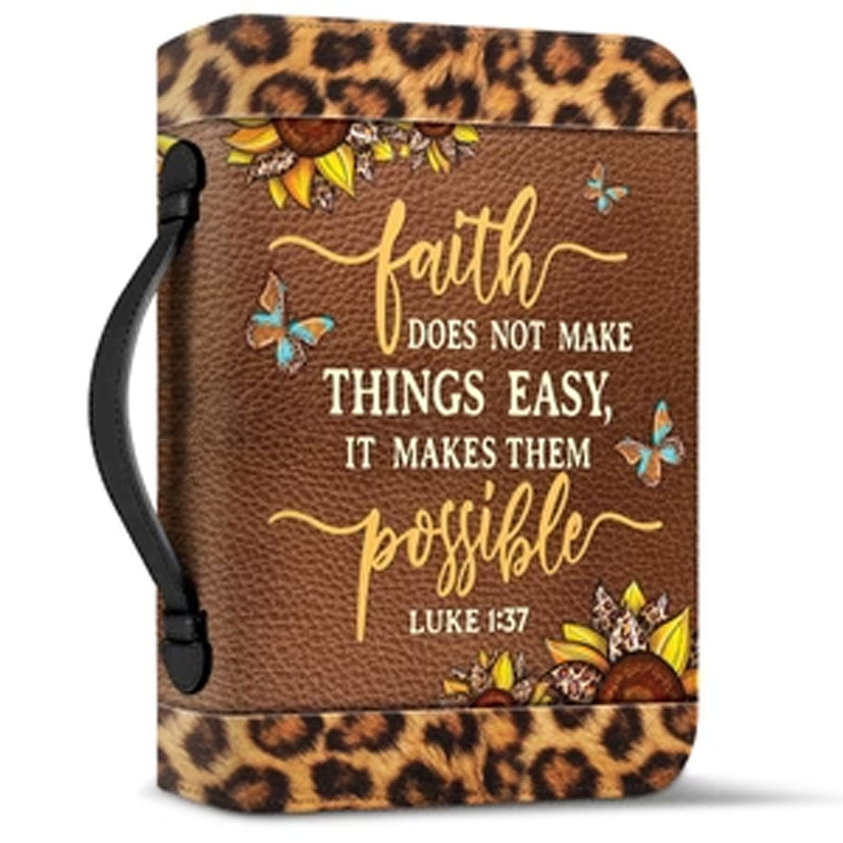 Personalized Sunflower Faith Bible Cover
