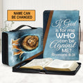 Personalized Lion Romans 8:31 Bible Cover
