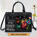 Personalized I Know The Plans Leather Handbag