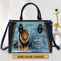 Romans 8:31 Personalized Leather Tote Bag