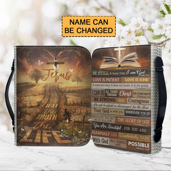 Jesus The Way Personalized Purple Bible Cover