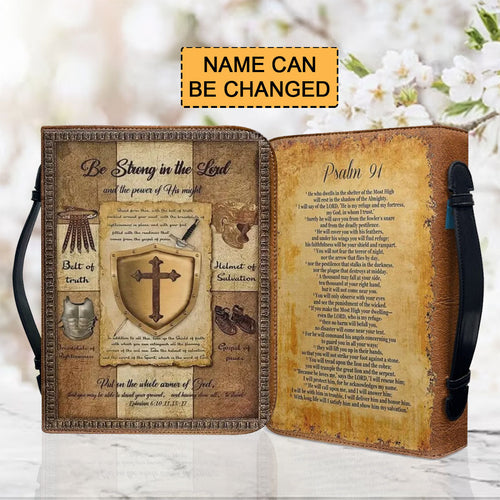 Be Strong in the Lord Personalized Bible Cover