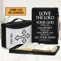 Personalized Matthew 22:37 Cross Bible Cover
