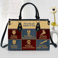 Personalized Gospel of Peace Leather Tote Bag