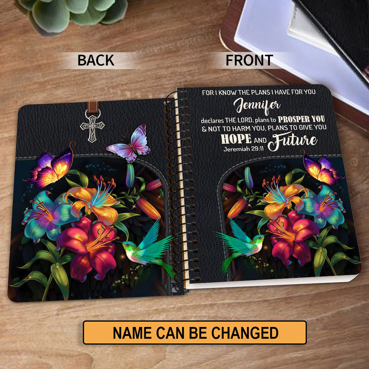 Personalized "For I Know The Plans" Spiral Prayer Journal