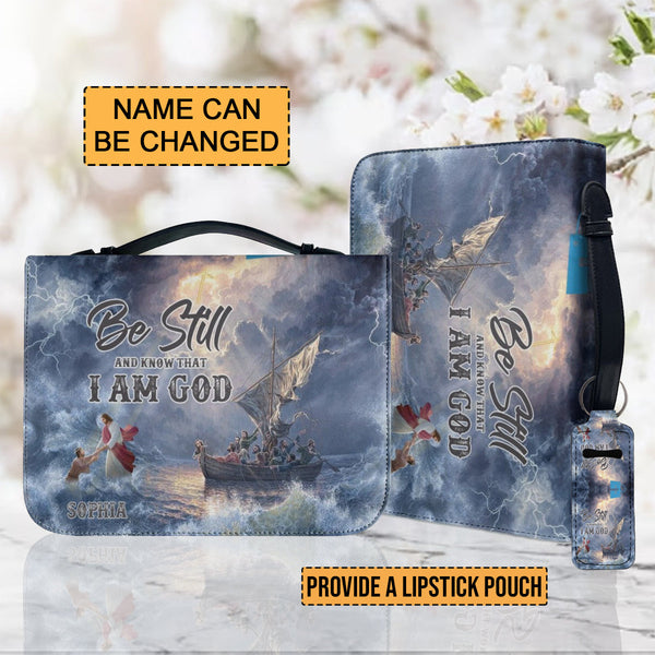 Personalized Be Still Divine Voyage Bible Cover