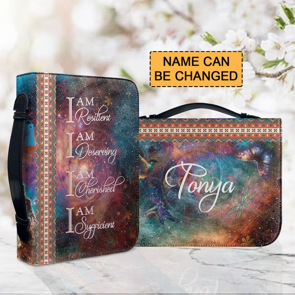 Personalized God Says I Am Resilient Bible Cover
