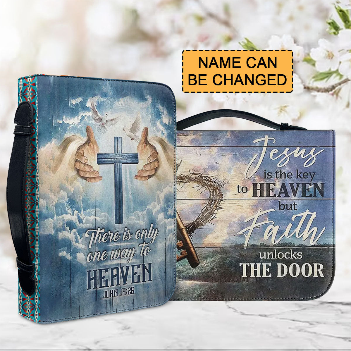 Personalized John 14:26 Purple Bible Cover