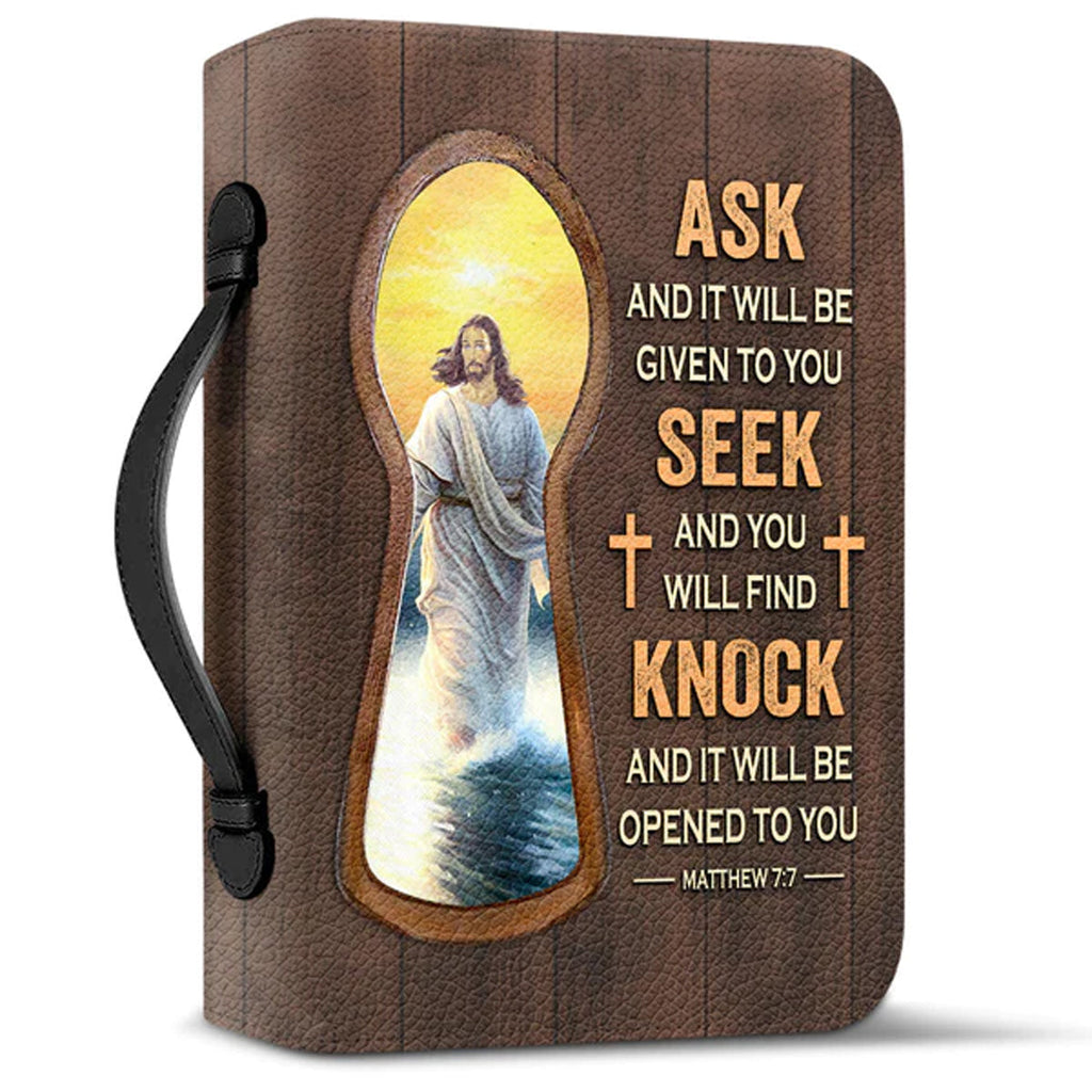 Personalized Matthew 7:7 Bible Cover