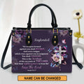 Personalized No Weapon Christian Leather Tote