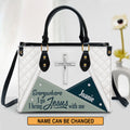 Bring Jesus With Me Personalized Leather Tote Bag