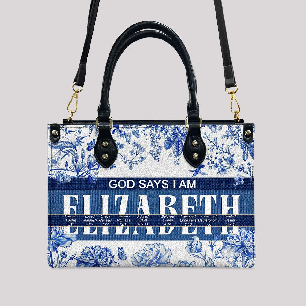 Personalized Bible Verse Leather Handbag