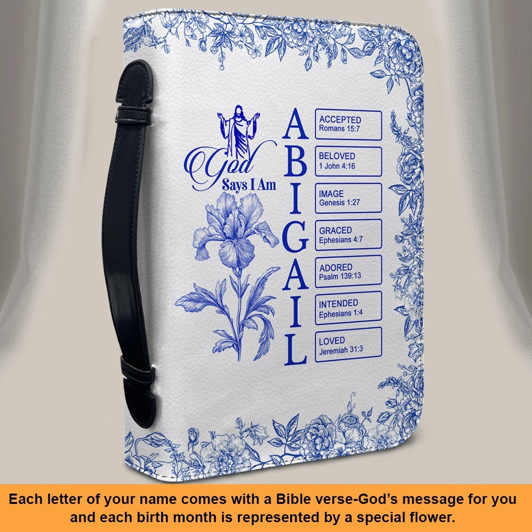 Personalized Name & Birth Flower Bible Cover
