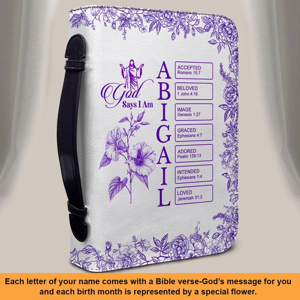 Personalized Name & Birth Flower Bible Cover