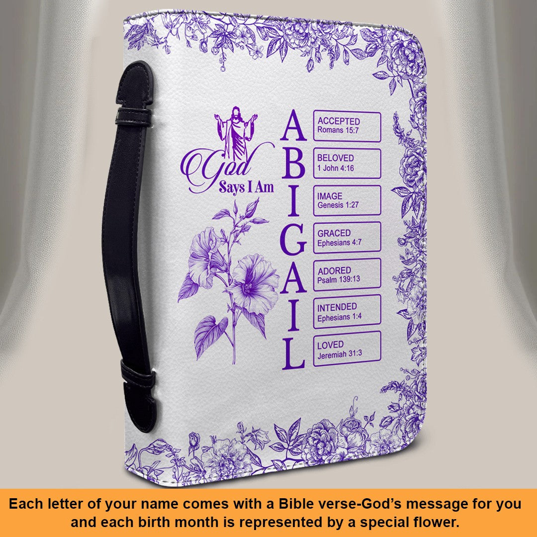 Personalized Name & Birth Flower Bible Cover