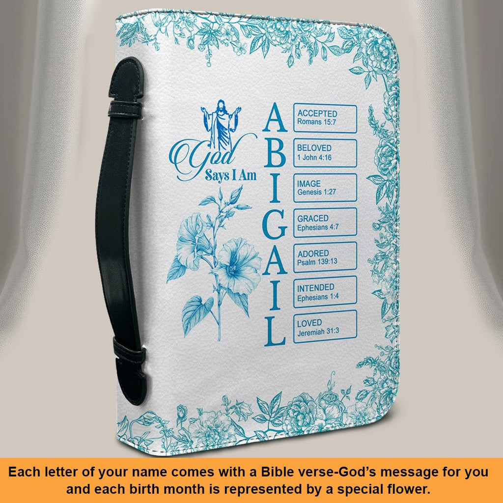 Personalized Name & Birth Flower Bible Cover