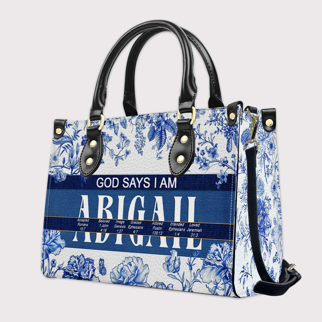 Personalized Bible Verse Leather Handbag