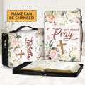Personalized But First Pray Floral Bible Cover